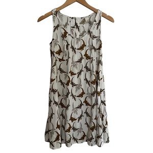 H&M Crocodile Print Cream Tank Dress Size 2